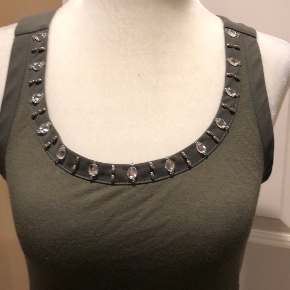 Green racerback blouse w/ detailing size: small